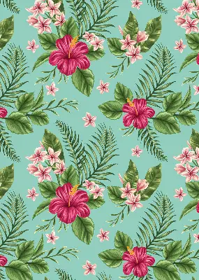 Roller blind for large windows exotic plants print