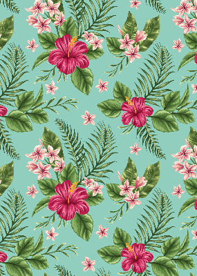 Roller blind for large window Exotic plants