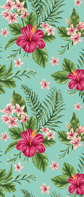 Roller blind for large window Exotic plants