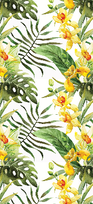 Fabric roller blind Yellow flower