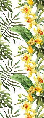 Fabric roller blind Yellow flower