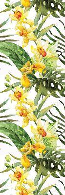 Fabric roller blind Yellow flower