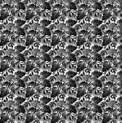 Modern roller blind with a gray leaves pattern