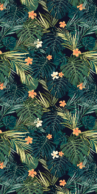 Fabric roller blind Tropical leaves and flowers