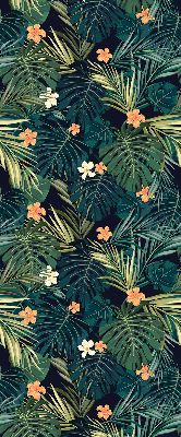 Fabric roller blind Tropical leaves and flowers