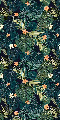 Fabric roller blind Tropical leaves and flowers