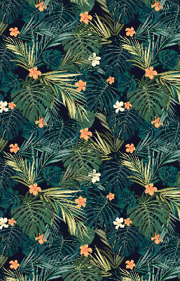 Fabric roller blind Tropical leaves and flowers