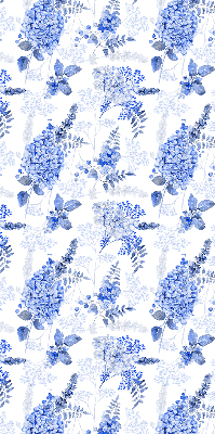 Modern roller blind Blue flowers