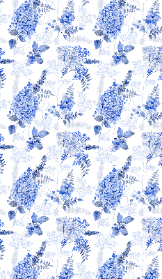Modern roller blind Blue flowers