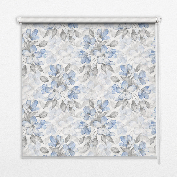 Roller blind for large window Flowers