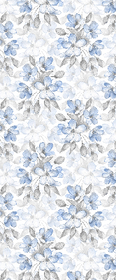 Roller blind for large window with floral pattern