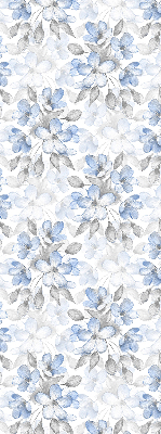 Roller blind for large window with floral pattern