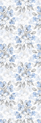 Roller blind for large window with floral pattern