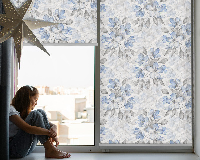 Roller blind for large window Flowers