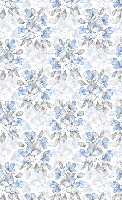 Roller blind for large window with floral pattern