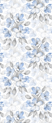 Roller blind for large window with floral pattern