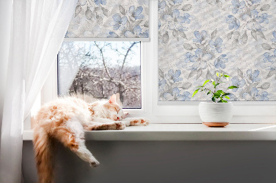 Roller blind for large window Flowers