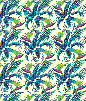 Fabric roller blind Tropical plants