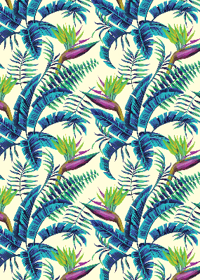 Fabric roller blind Tropical plants