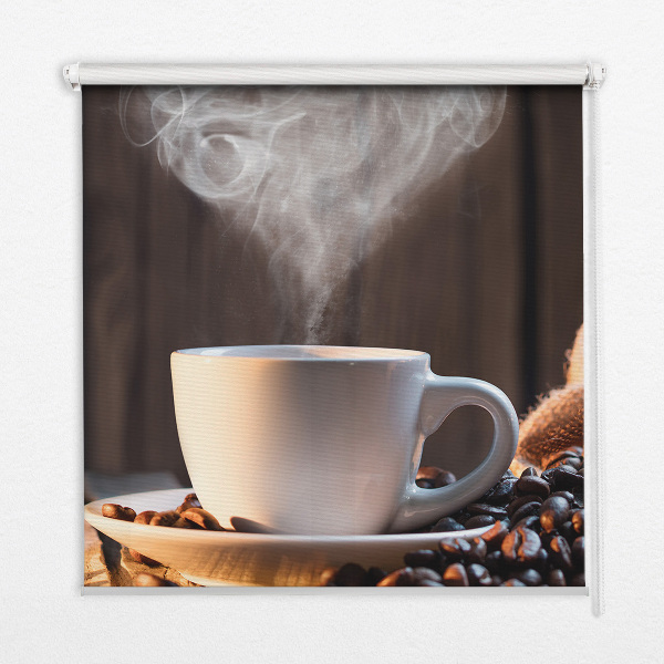 Modern roller blind A cup of coffee