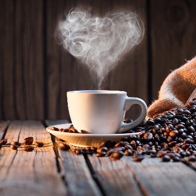 Modern roller blind a cup of coffee style