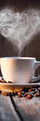 Modern roller blind a cup of coffee style