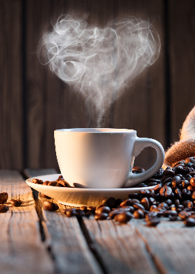 Modern roller blind a cup of coffee style