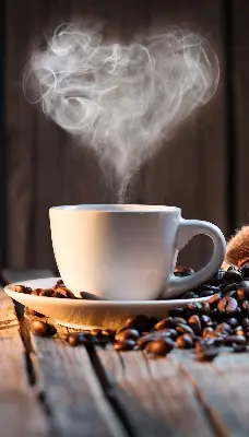 Modern roller blind a cup of coffee style
