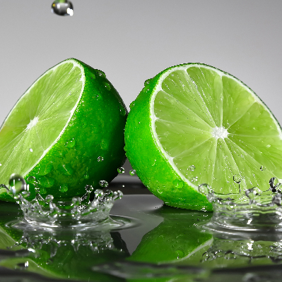 Roller blind for large window Limes in water