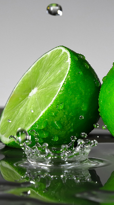 Roller blind for large window Limes in water