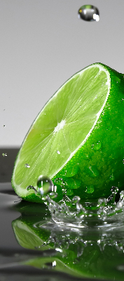 Roller blind for large window Limes in water