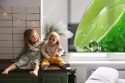 Roller blind for large window Limes in water