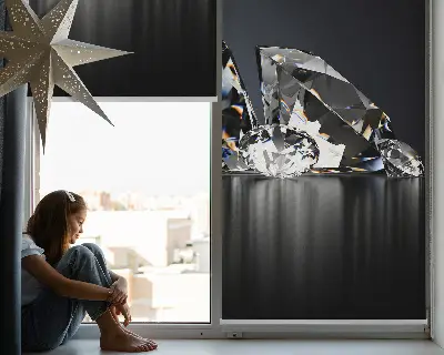 Modern roller blind diamonds pattern