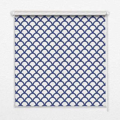 Modern roller blind Blue scales