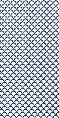 Modern roller blind in blue scales
