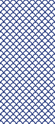 Modern roller blind in blue scales