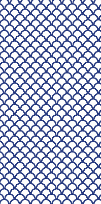 Modern roller blind in blue scales