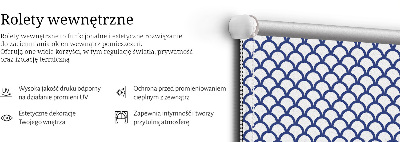 Modern roller blind Blue scales