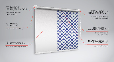Modern roller blind Blue scales