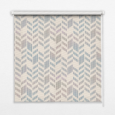 Roller blind for large window Striped fir