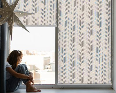 Roller blind for large window Striped fir