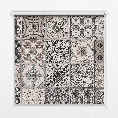 Modern roller blind Portuguese patterns