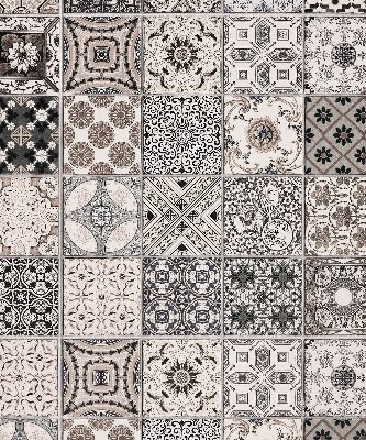 Modern roller blind with Portuguese patterns