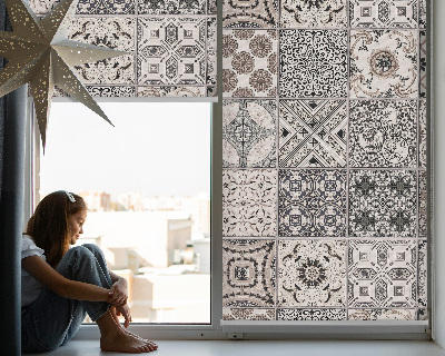 Modern roller blind with Portuguese patterns