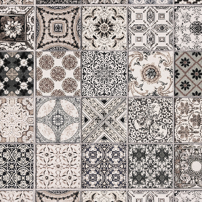 Modern roller blind Portuguese patterns