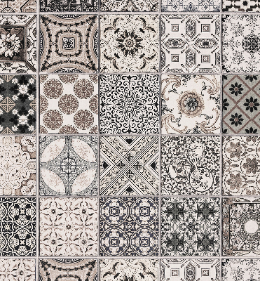 Modern roller blind with Portuguese patterns