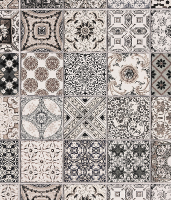 Modern roller blind Portuguese patterns