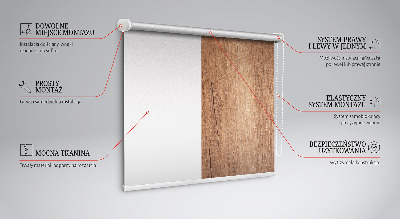 Roller blind for large windows in wood