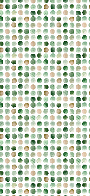 Fabric roller blind Green circles