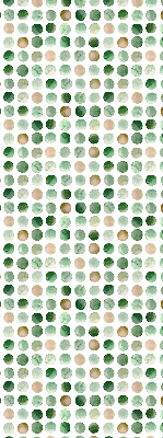 Fabric roller blind Green circles